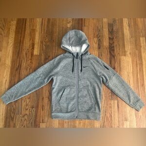 Nike Therma Fit Hoodie Fitness Full Zip Heather Grey Size Small DQ4830-063